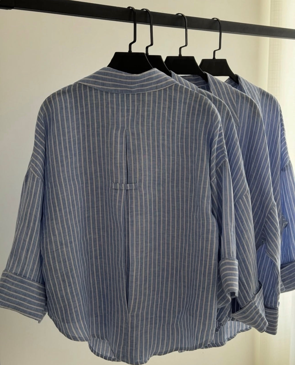Stripped linen shirt