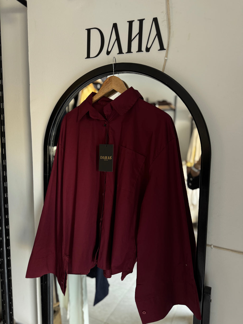 Super wide sleeves poplin shirt