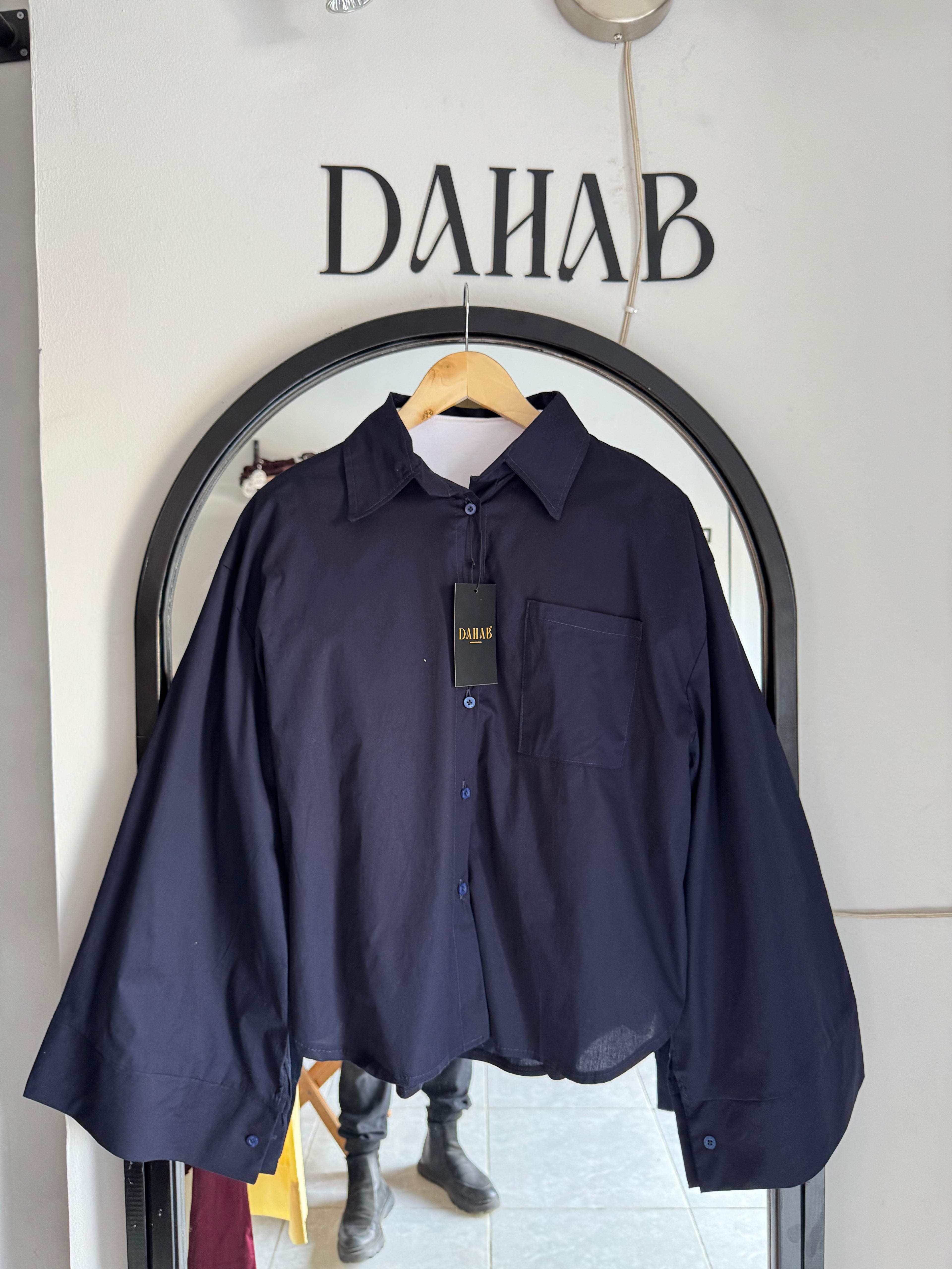 Super wide sleeves poplin shirt