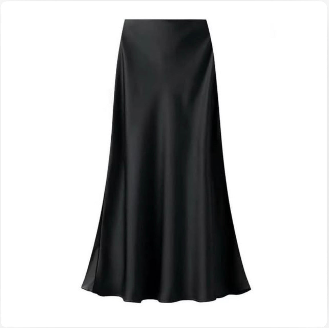 Black satin skirt
