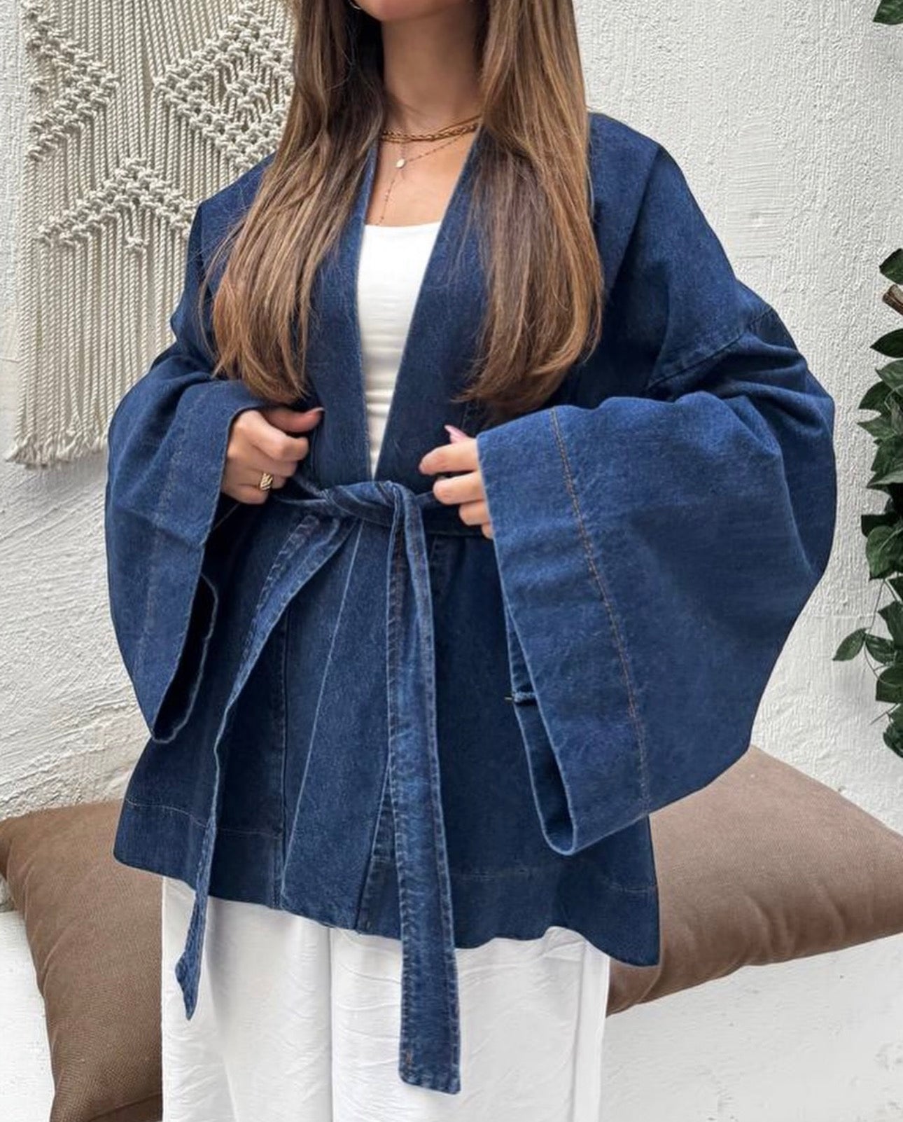 Belt Denim blouse